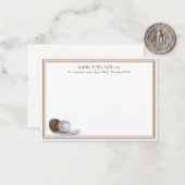 水彩ココナッツ文パーソナライズされた具 ノートカード (正面/裏面インサイチュ)