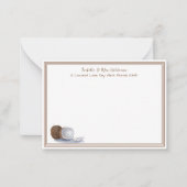 水彩ココナッツ文パーソナライズされた具 ノートカード (正面)