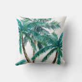 水彩ココナツヤシの木 クッション (裏面)