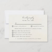 水彩コスモスの花のRSVP食事選択 出欠カード (正面)