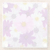 水彩コスモスフラワーコースター ガラスコースター (裏面)