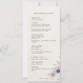 水彩コスモス花の結婚式プログラム 招待状 (裏面)