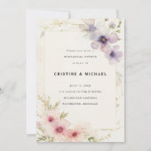 水彩コスモス花リハーサル夕食会 招待状 (正面)