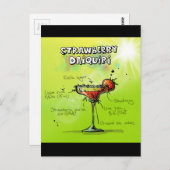 水彩コックテイルのレシピ ポストカード (正面/裏面)