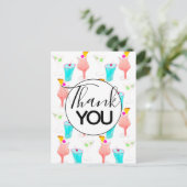 水彩コックテイル マグリタ パターン サンクス ポストカード (スタンド正面)