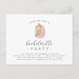 水彩コックテイル ミニマルな女友達とのパーティー ポストカード