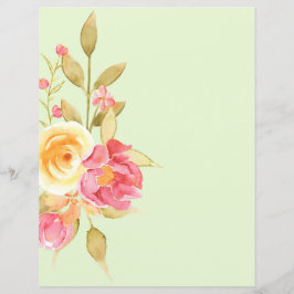 水彩コテージガーデンバラスクラップブック紙