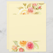 水彩コテージガーデンバラスクラップブック紙 (正面/裏面)