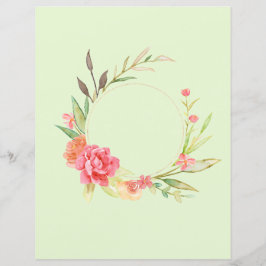 水彩コテージガーデンバラスクラップブック紙