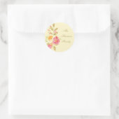 水彩コテージガーデンバラスクラップブック ラウンドシール (バッグ)