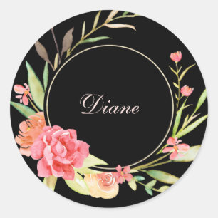 水彩コテージガーデンバラスクラップブック ラウンドシール