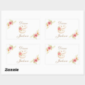 水彩コテージガーデンバラスクラップブック 長方形シール (シート)