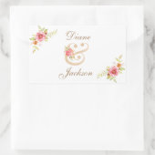 水彩コテージガーデンバラスクラップブック 長方形シール (バッグ)