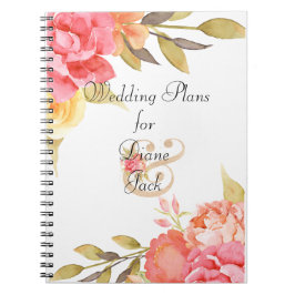 水彩コテージガーデンバラ ノートブック