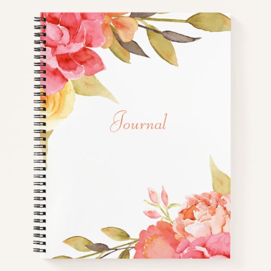 水彩コテージガーデンバラ ノートブック (正面)