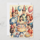 水彩コミックお誕生日シーン 招待状 (裏面)