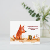 水彩コミック 犬とかげの出会い シーズンポストカード (スタンド正面)