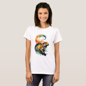 水彩コモドドラゴン Tシャツ (正面フル)