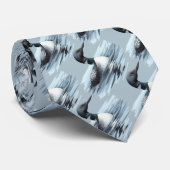 水彩コモン鳥の自然アート ネクタイ (ロール)