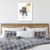 水彩コンパニオン – Tanya & Lexi キャンバスプリント (インサイチュ (寝室))