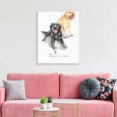 水彩コンパニオン – Tanya & Lexi キャンバスプリント (インサイチュ (リビング))