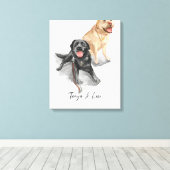 水彩コンパニオン – Tanya & Lexi キャンバスプリント (インサイチュ (ウッドフロア))