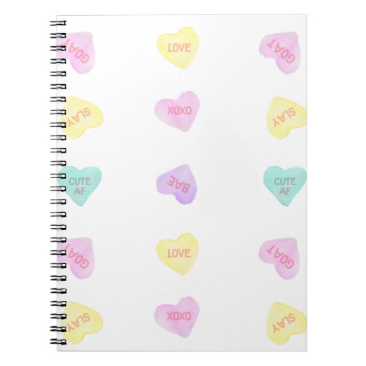 水彩コンボハーツスラング手帳 ノートブック (正面)