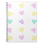 水彩コンボハーツラージパターンノートブック ノートブック (正面)