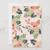 水彩コーナーフラワーズ結婚式招待状 招待状 (裏面)