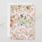 水彩コーラルピンクフローラSweet sixteen 招待状 (裏面)