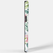 水彩コーラルピンク抽象芸術花モノグラム Case-Mate iPhoneケース (裏面 / 右)