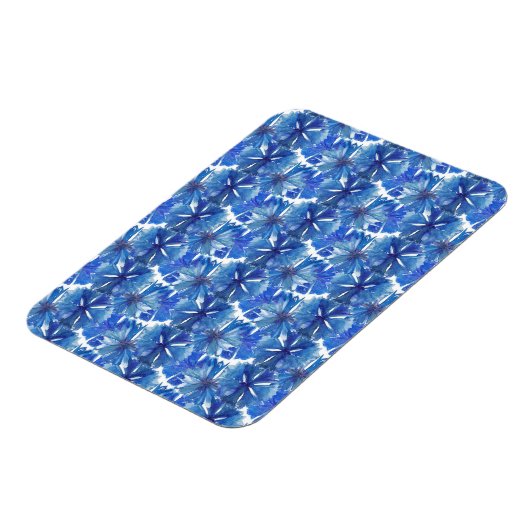 水彩コーンフラワーズグラス マグネット (左側)