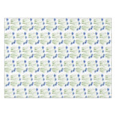 水彩コーンフラワーワイルドフラワーブルーフローラ テーブルクロス (正面(横))