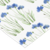 水彩コーンフラワーワイルドフラワーブルーフローラ テーブルクロス (アングル)