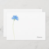 水彩コーンフラワー ノートカード (正面/裏面)