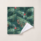水彩コーン付きクリスマストウヒ バスタオルセット (ウォッシュタオル)