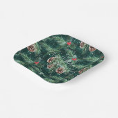 水彩コーン付きクリスマストウヒ ペーパープレート (傾斜あり)