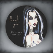 水彩ゴシック魔女 ブラック サンクス ラウンドシール