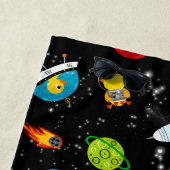 水彩ゴムのアヒル飛行パーソナライズされた士 ビーチタオル (インサイチュ)