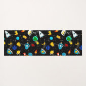 水彩ゴムのアヒル飛行パーソナライズされた士 ヨガマット (裏面(横))