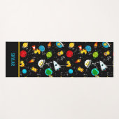 水彩ゴムのアヒル飛行パーソナライズされた士 ヨガマット (正面(横))