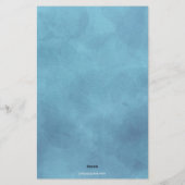 水彩ゴルフクラブ&バッグパーソナライズされた具 便箋 (裏面)