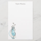 水彩ゴルフクラブ&バッグパーソナライズされた具 便箋 (正面)