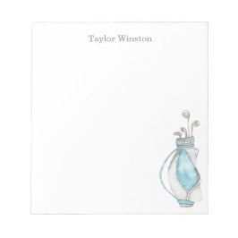 水彩ゴルフバッグメモ帳 ノートパッド