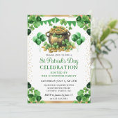 水彩ゴールドポット セントパトリックデー 招待状 (スタンド正面)