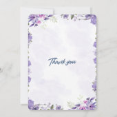 水彩ゴールド&パープル招待状 招待状 (裏面)