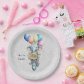 水彩サイクリング象紙プレート ペーパープレート (パーティー)