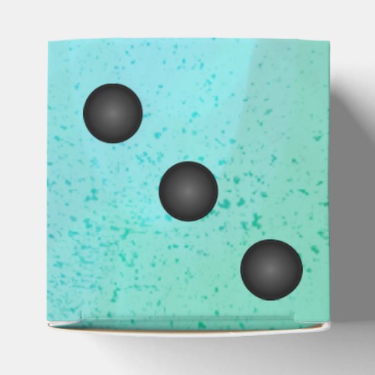 水彩サイコロまたはダイウェディングパーティーの好意ボックス フェイバーボックス (上部)