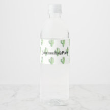 水彩サグアロ カクタス ラベル