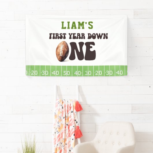 水彩サッカー初年ダウン1歳の誕生日 横断幕 (インサイチュ)